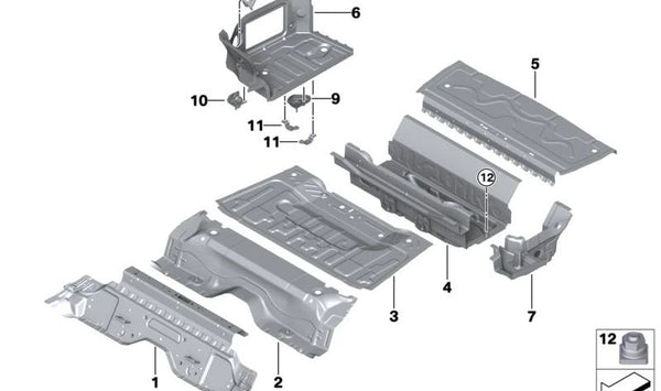 Revestimiento lateral del maletero derecho OEM 41009626542 para BMW G20, G21, G28, G80, G22, G23, G26, G82, G83. Original BMW