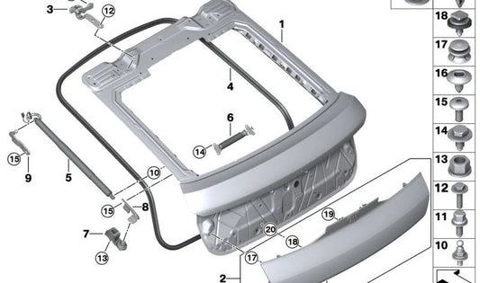 Motore del mandrino (lato sinistro) OEM 51247441965 per BMW G06. BMW originale.