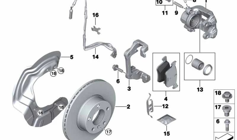 Rechts vorderer Frontschutz OEM 34106787310 für BMW E84. Original BMW.