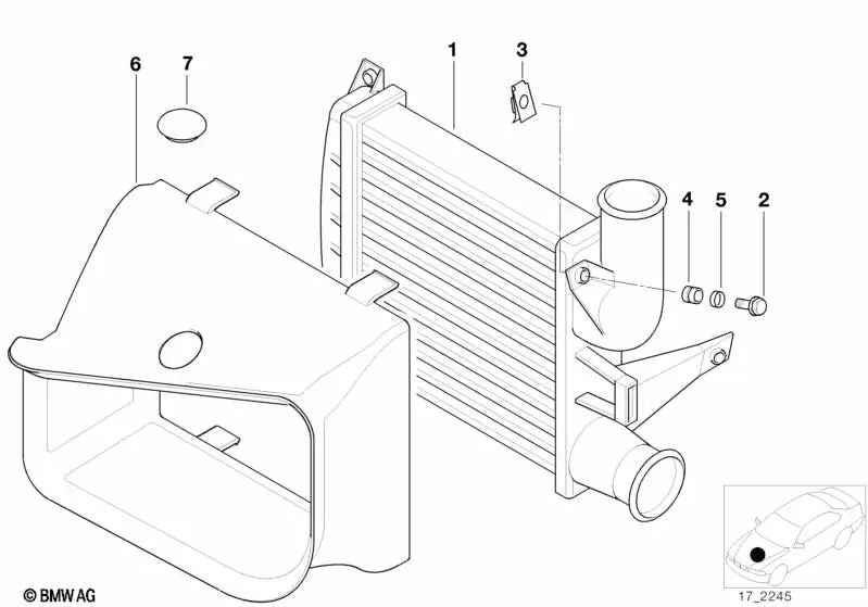 Sleeve for BMW E36, E39, E38 (OEM 17212245019). Genuine BMW.