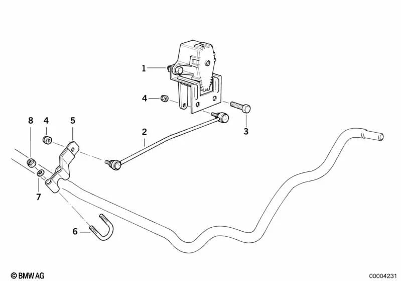 Lever for BMW 5 Series E34, 7 Series E32 (OEM 37121132470). Genuine BMW