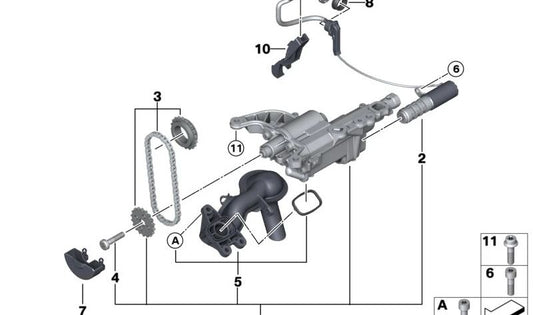 Colector de admisión para BMW Serie 1 F20, F21, Serie 3 F30, F31, F35 (OEM 11417633924). Original BMW