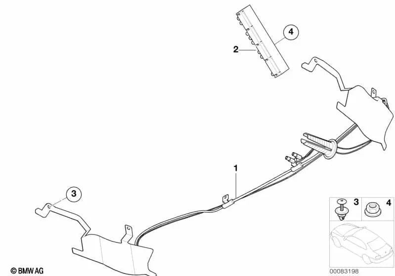 Amplificador de Antena para BMW E46 (OEM 65256902692). Original BMW.