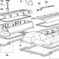 Cubierta izquierda para BMW E34, E32, E38, E31 (OEM 11121736004). Original BMW