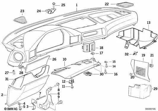 Acondicionamiento del cuadro de instrumentos para BMW Serie 5 E34 (OEM 51458117074). Original BMW.