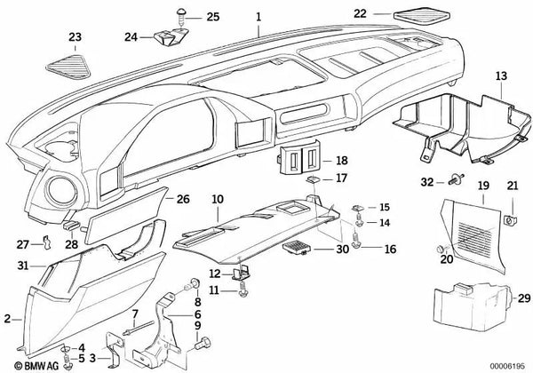 Acondicionamiento del cuadro de instrumentos para BMW Serie 5 E34 (OEM 51458117074). Original BMW.