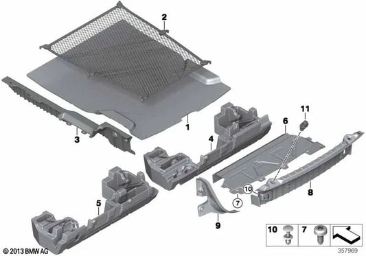 Boot tray insert for BMW F83, F83N (OEM 51478062100). Original BMW.