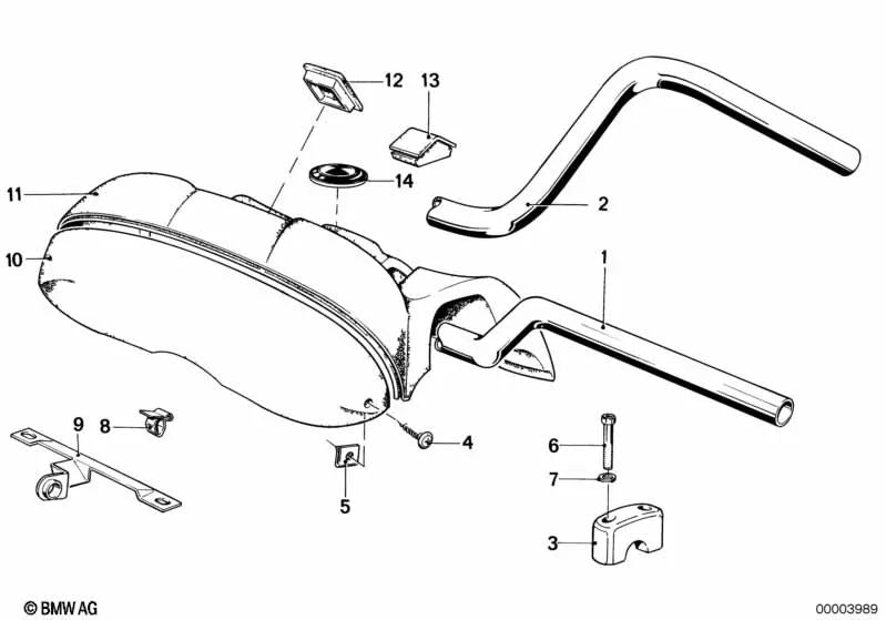 Manillar para BMW R248 (OEM 32711241871). Original BMW