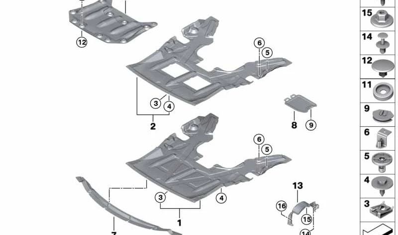 Adaptador M para BMW Serie 1 F20, F21, Serie 2 F22 (OEM 51758050730). Original BMW.