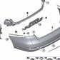 Guía central trasera para BMW Serie 3 F34, F34N (OEM 51127293777). Original BMW