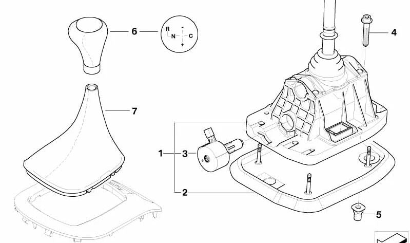 Cubierta de Palanca de Cambios de Cuero para BMW Z4 E85 (OEM 25127524984). Original BMW