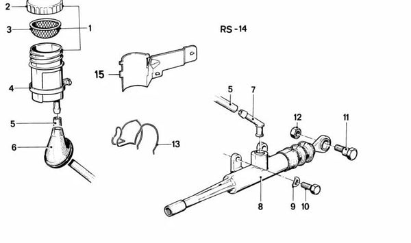 Soporte para BMW Serie 3 E30 (OEM 21521154741). Original BMW