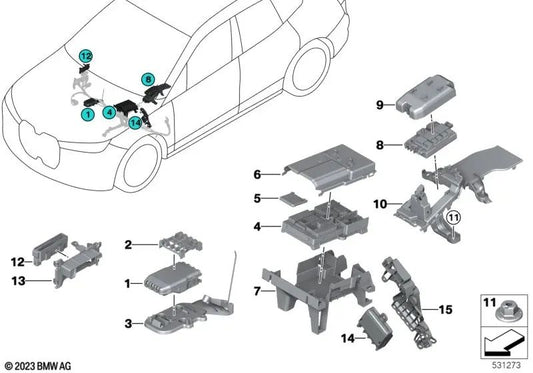 Tapa para BMW U06, I20, U11, U12 (OEM 61148720913). Original BMW