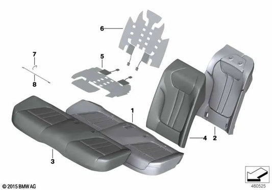 Funda Base Asiento Cuero Climático para BMW Serie 7 G11, G11N, G12, G12N (OEM 52207413207). Original BMW