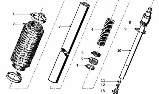 Frontschockdämpfer OEM 31421232045 für BMW R50, R60, R60/5, R75/5. Original BMW.