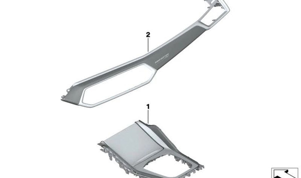 Embellecedor de salpicadero en carbono OEM 51457998628 para BMW X5 M (F95), X6 M (F96). Original BMW.