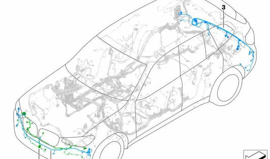 Fiação frontal OEM 61128780829 para BMW G08, G02. BMW original.