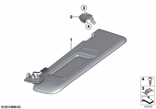 Parasol con etiqueta derecha para BMW F25, F26 (OEM 51167403560). Original BMW.