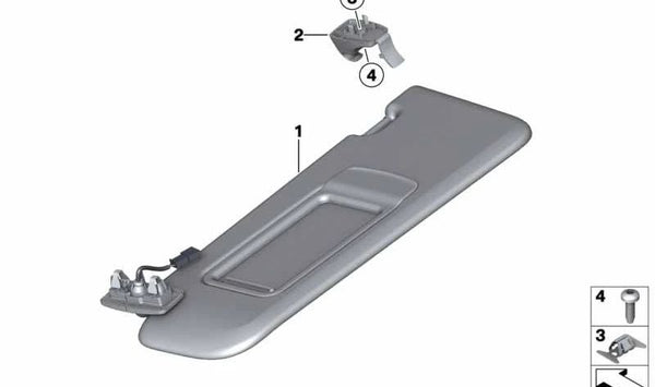 Parasol derecho con etiqueta OEM 51167403562 para BMW F25, F26. Original BMW.