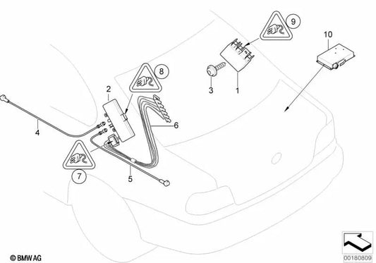 Cable de antena para BMW E46 (OEM 61126912489). Original BMW.