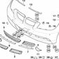 Left decorative bar for BMW 3 Series E90, E91 (OEM 51117134093). Original BMW