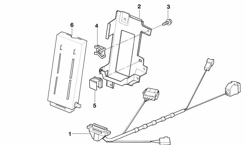 Soporte de conexión enchufe negro para BMW E87, E88, F20, F21, F52, E36, E46, E90, E91, E92, E93, E39, E38, E65, E66, E31, E84, E83, F25, E53, E89, E52 (OEM 61131383892). Original BMW