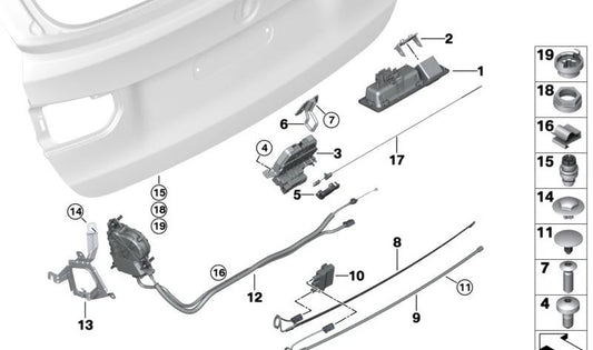 Clip para BMW Serie 2 G42, G87, Serie 3 F31, F34 (OEM 07147317079). Original BMW