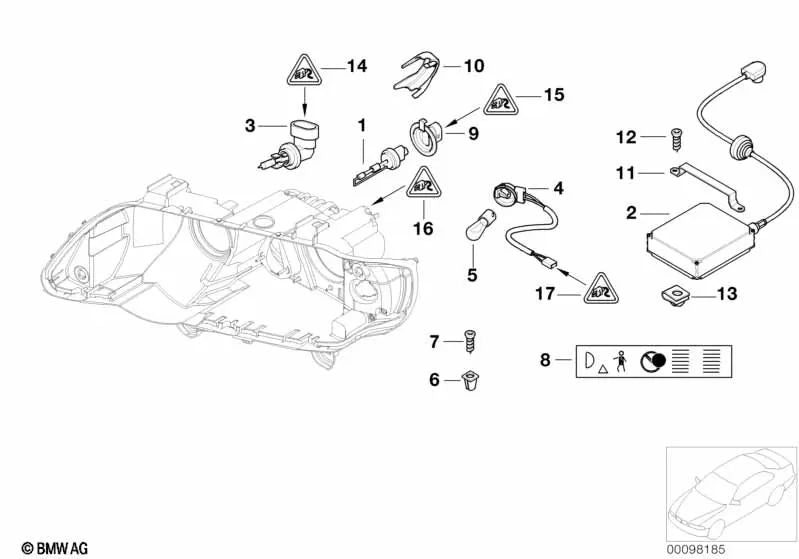 Conector universal de 4 polos para BMW Serie 1 E81, E82, E87N, E88, Serie 3 E36, E46, E90, E91, E92, E93, G20, G21, G28, G80, Serie 4 F82, G22, G23, G82, G83, Serie 5 E34, E39, E60, F07, F10, F11, F18, Serie 6 E63, E64, F06, F12, F13, Serie 7 E32, E38, E6