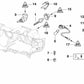 Soporte para lámpara de xenón OEM 63126906781 para BMW E39, E53. Original BMW.