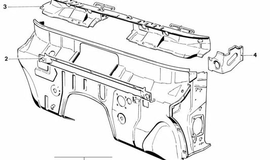 Fechando aquecimento da parede Lado direito para BMW 5 E28 Series (OEM 41131876046). BMW original