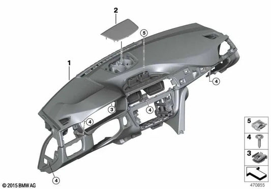 Instrumententafel für BMW 3er F30N, F31N, F34N, F35N (OEM 51459387466). Original BMW.