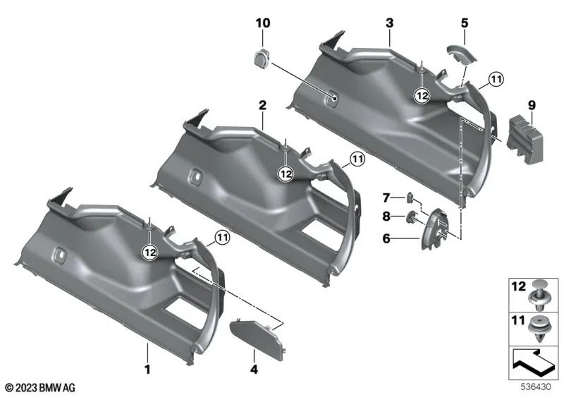 Blende Notentriegelung para BMW G42, G87, G20, G20N, G80, G22, G23, G26, G82, G83, F90, F90N, G30, G30N, G60, G11, G11N, G12, G12N, G70, I20 (OEM 51477381926). Original BMW.