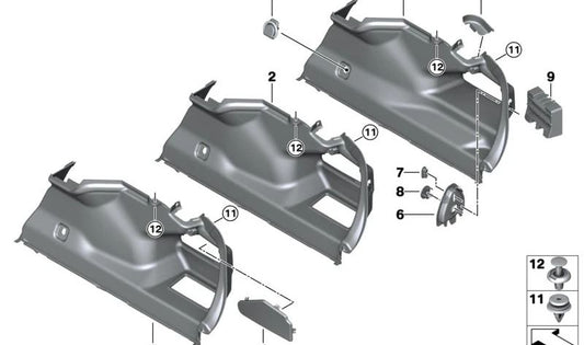 OEM -Schließkappe 5147381117 für BMW F34, G20, F36, G22, G23, G82, G83, F90, G30, G32, G11, G12. Original BMW.