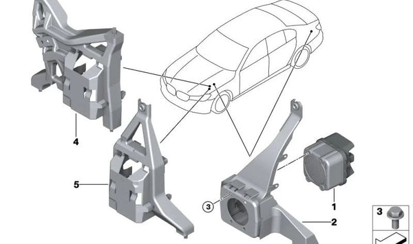 Soporte VSG para BMW Serie 5 G30, G38 Serie 7 G11, G12 (OEM 65159360548). Original BMW