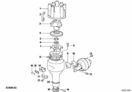 Screw for BMW E12, E24, E23 (OEM 12111361963). Original BMW.