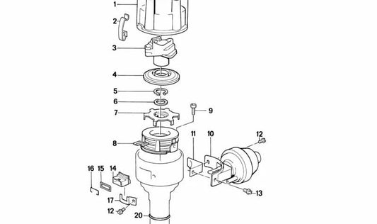 Impulsgeberrad para BMW E21, Serie 3, Serie 5 E12, E28, Serie 6 E24, Serie 7 E23 (OEM 12111277535). Original BMW