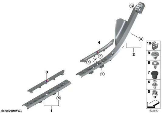 Rechte hintere Eingabeineinsatz für BMW x7 G07, G07N (OEM 51478094816). Original BMW.