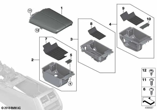 Alfombrilla para BMW Serie 7 G11, G12 (OEM 51169339369). Original BMW