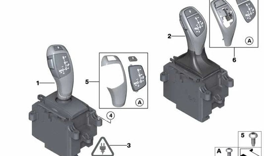 Reparaturspielabdeckungen des Wechselschalters für BMW F20, F21, F22, F23, F30, F31, F34, F32, F33, F36, F07, F10, F11, F01, F02, X3 F25, X4 F26 (OEM 61319259006). Original BMW.