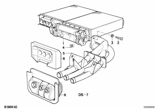 Juego de juntas para tubos de agua y radiador para BMW E34 (OEM 64111389469). Original BMW