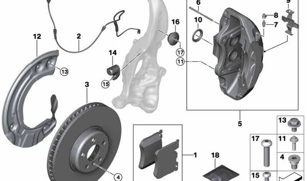 Masa adicional para BMW Serie 7 G11, G12 (OEM 34102787166). Original BMW