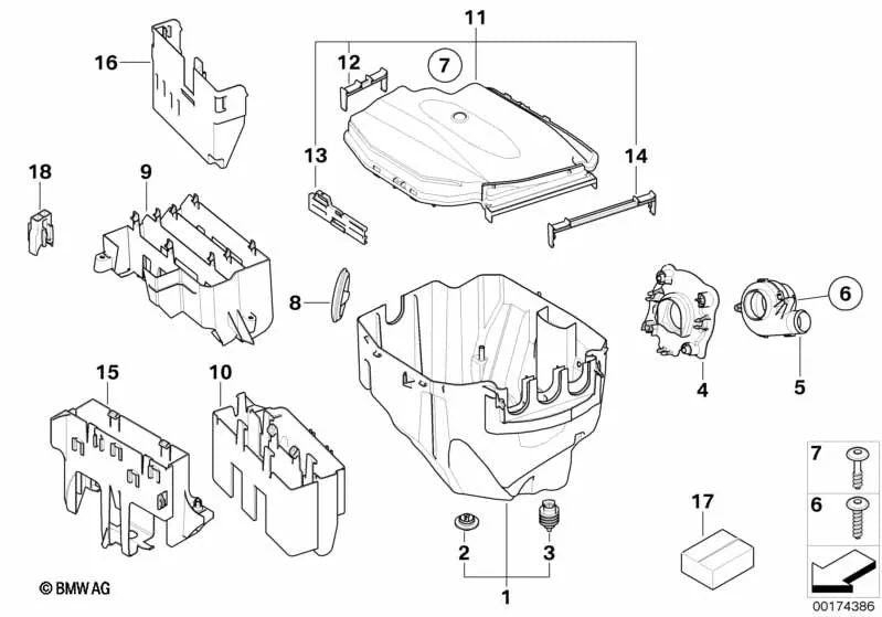 Adaptador para BMW Serie 1 E81, E87, E87N, Serie 3 E90, E91, E92, E93 (OEM 12907528948). Original BMW.