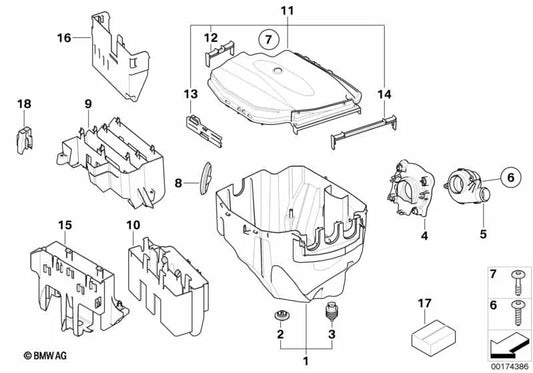 Control Unit Carrier for BMW E81, E82, E87, E88, E90, E91, E92, E93, E84 (OEM 12907528940). Genuine BMW