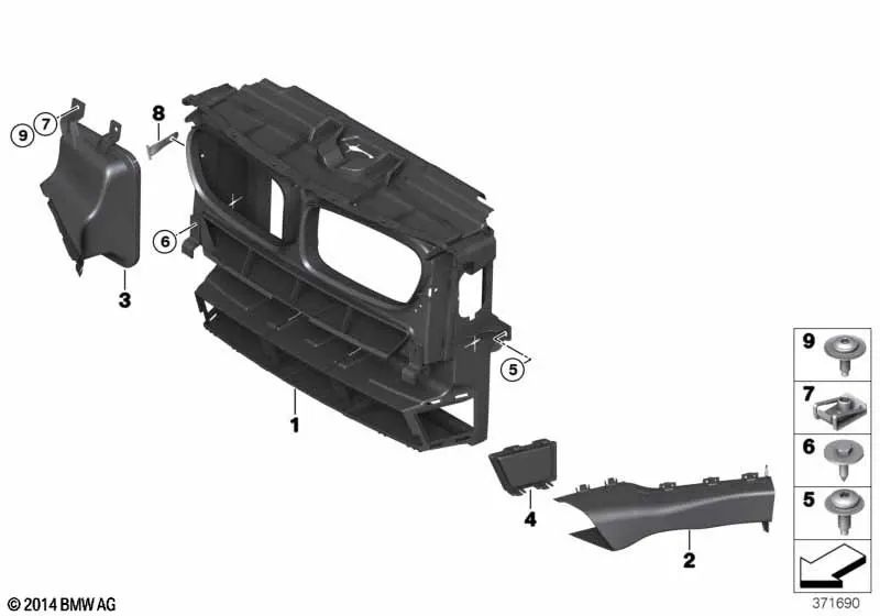 Embellecedor BKS izquierda para BMW F25, F26 (OEM 51747378069). Original BMW