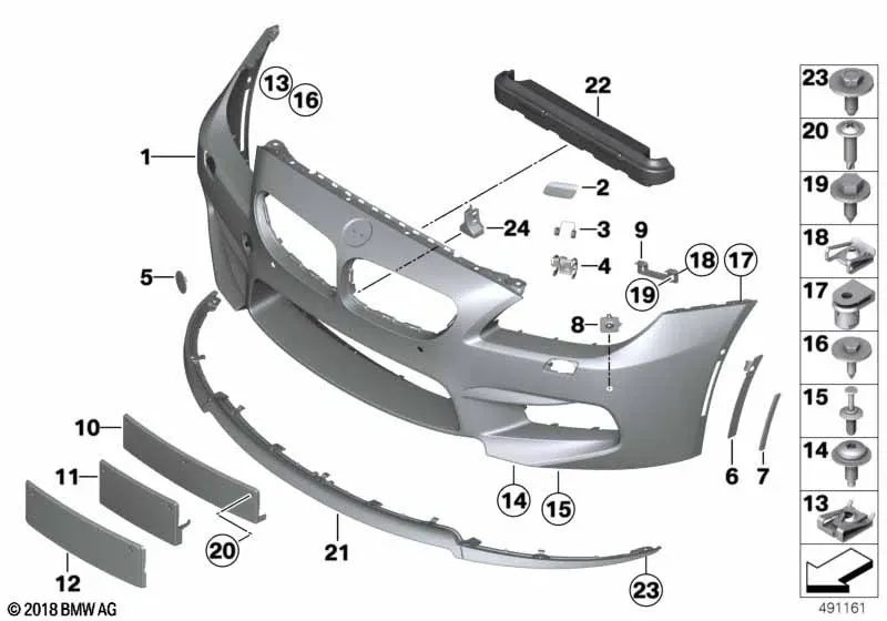 Soporte izquierdo para BMW F06, F12, F13 (OEM 66557846461). Original BMW.