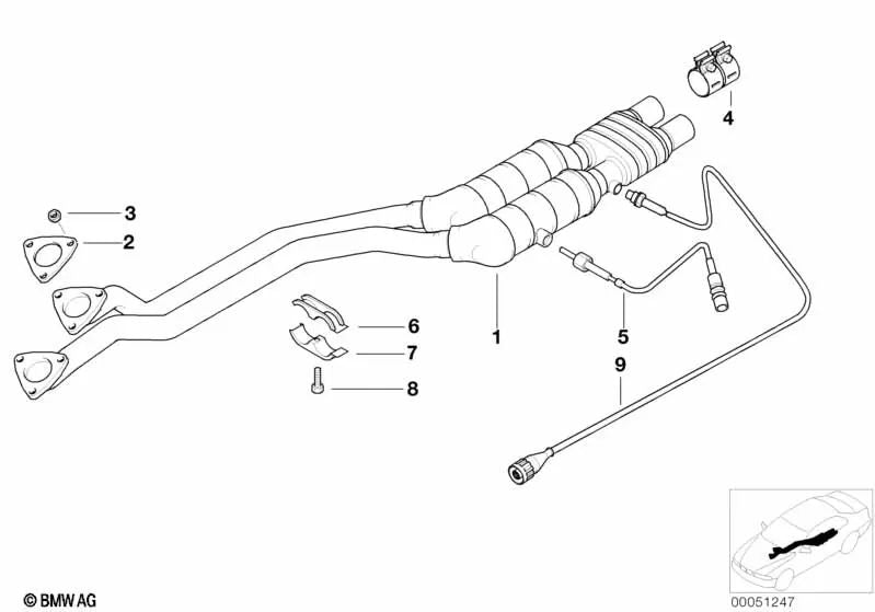 Obere Klemme für BMW E36, E39 (OEM 18301433550). Original BMW