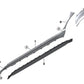 Rear right wheel arch widener for BMW 3 Series G80, G81 (OEM 51128084072). Original BMW