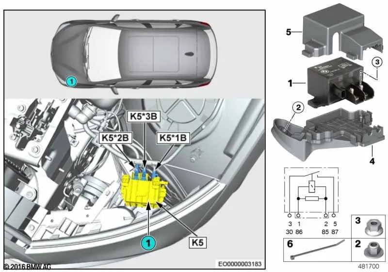 Soporte para BMW F48 (OEM 61132553329). Original BMW.