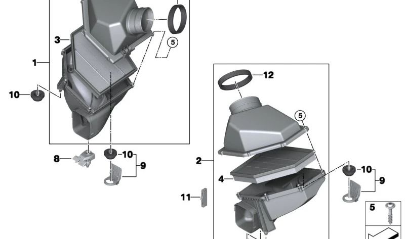 Amortiguador de Ruido de Admisión para BMW G90, G70 (OEM 13719847254). Original BMW