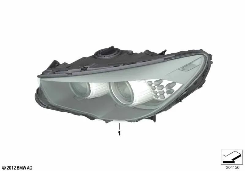 AHL-Xenon headlights right for BMW F07, F07N 5 Series (OEM 63127262724). Original BMW.